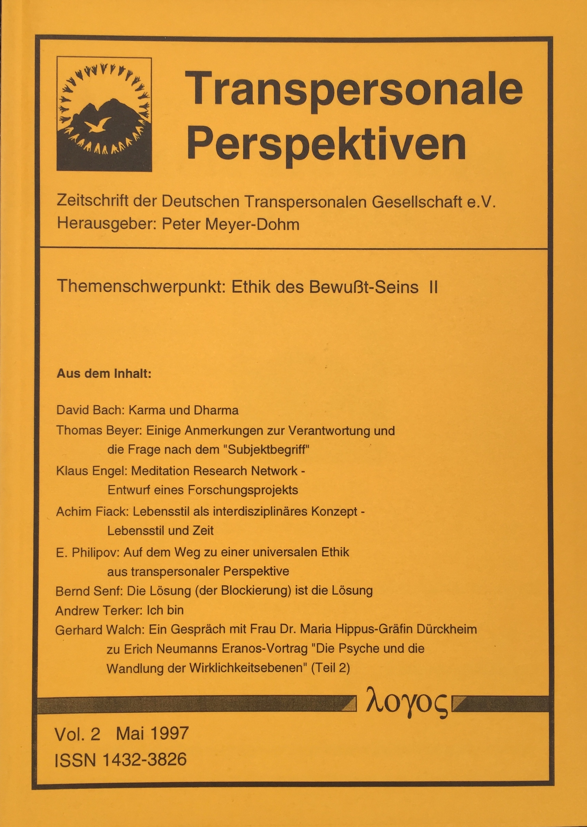 Transpersonale Perspektiven Volume 2/1997